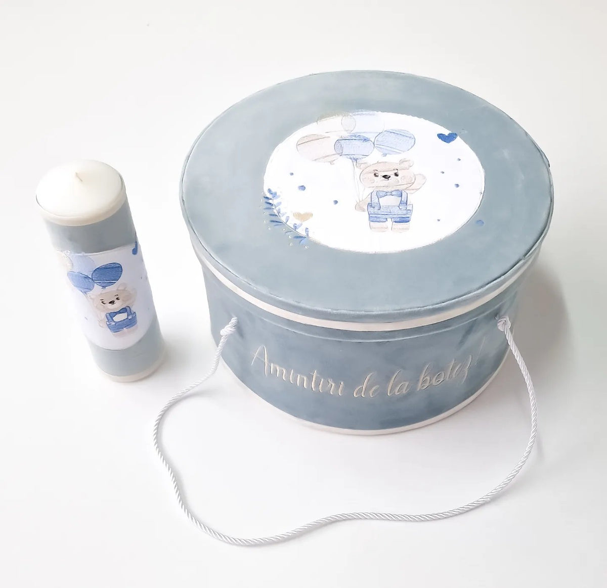 Costumaș botez pentru băieți Sabin Velvet Blue