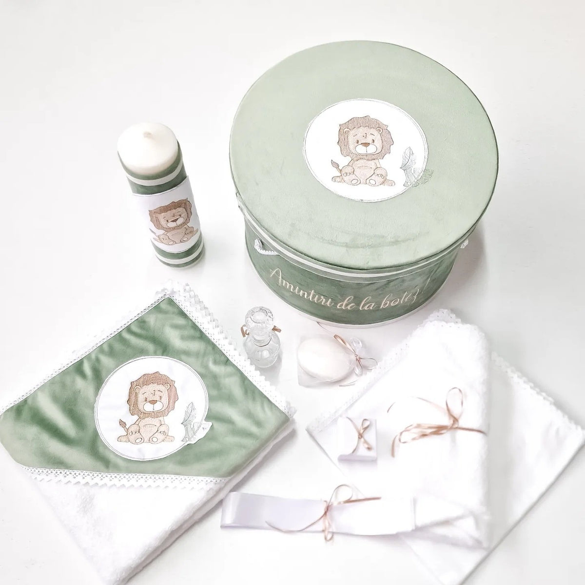 Costumaș botez pentru băieți Classical Velvet Green