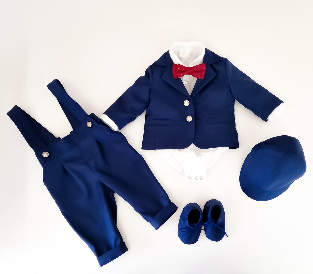 Costumaș botez pentru băieți Sabin Navy