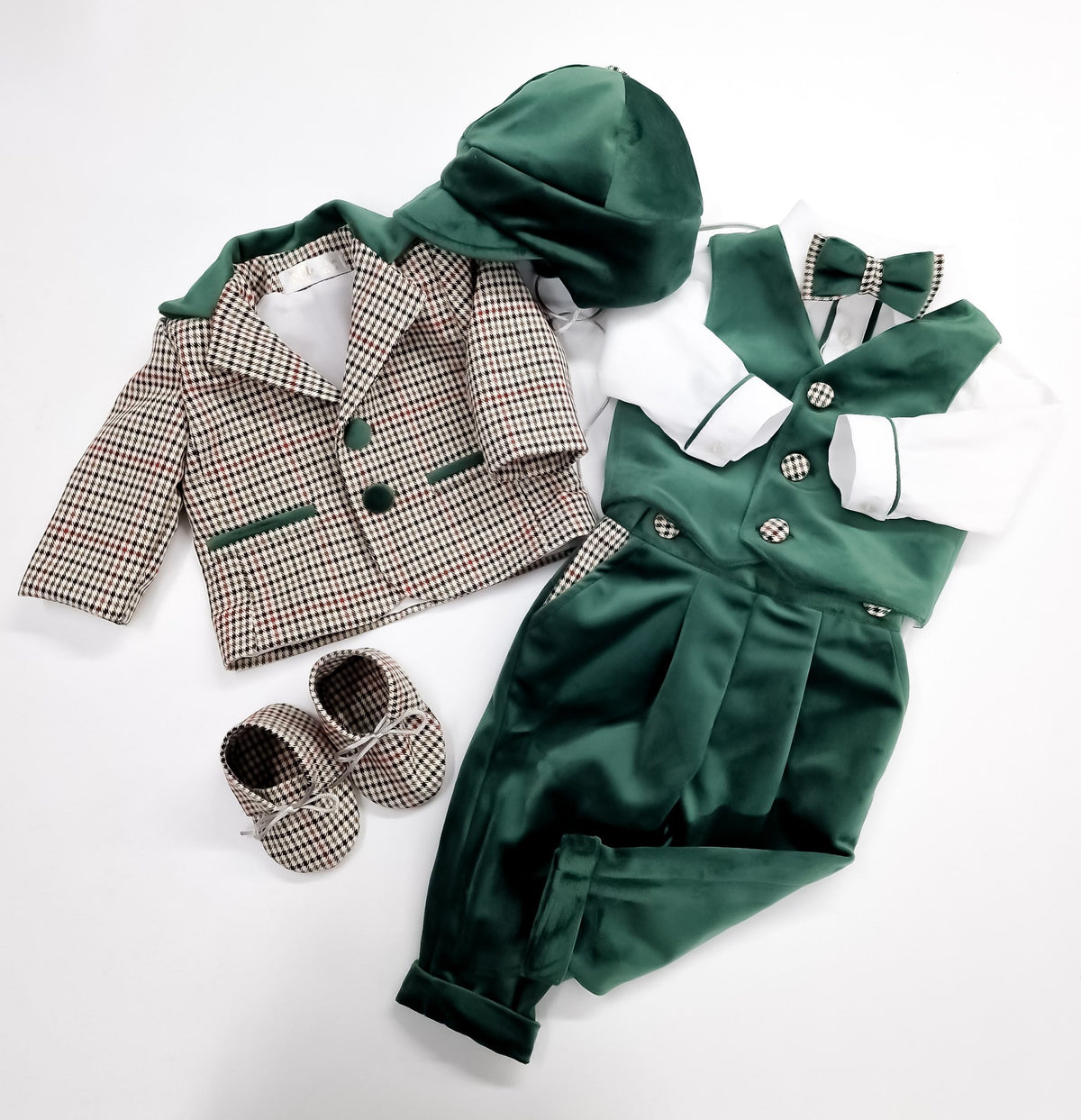 Costumaș botez pentru băieți Tavi Green