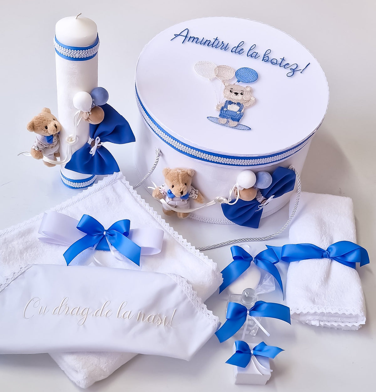 Lumanare Botez Teddy Bear with Balloons 3D