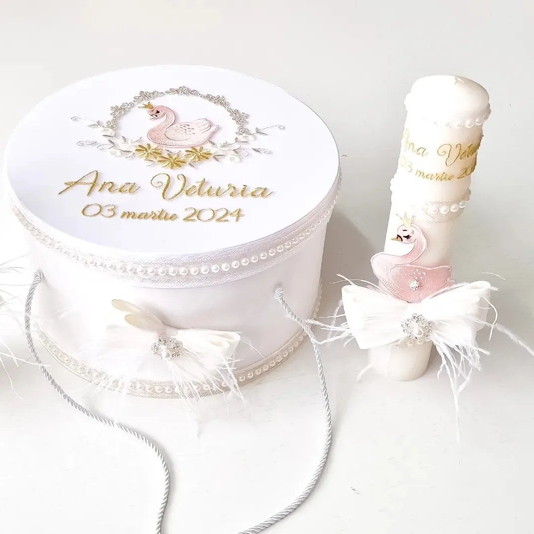 Lumanare Botez Sweet Swan
