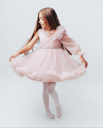 Rochița ocazie fete Shine Powder Pink