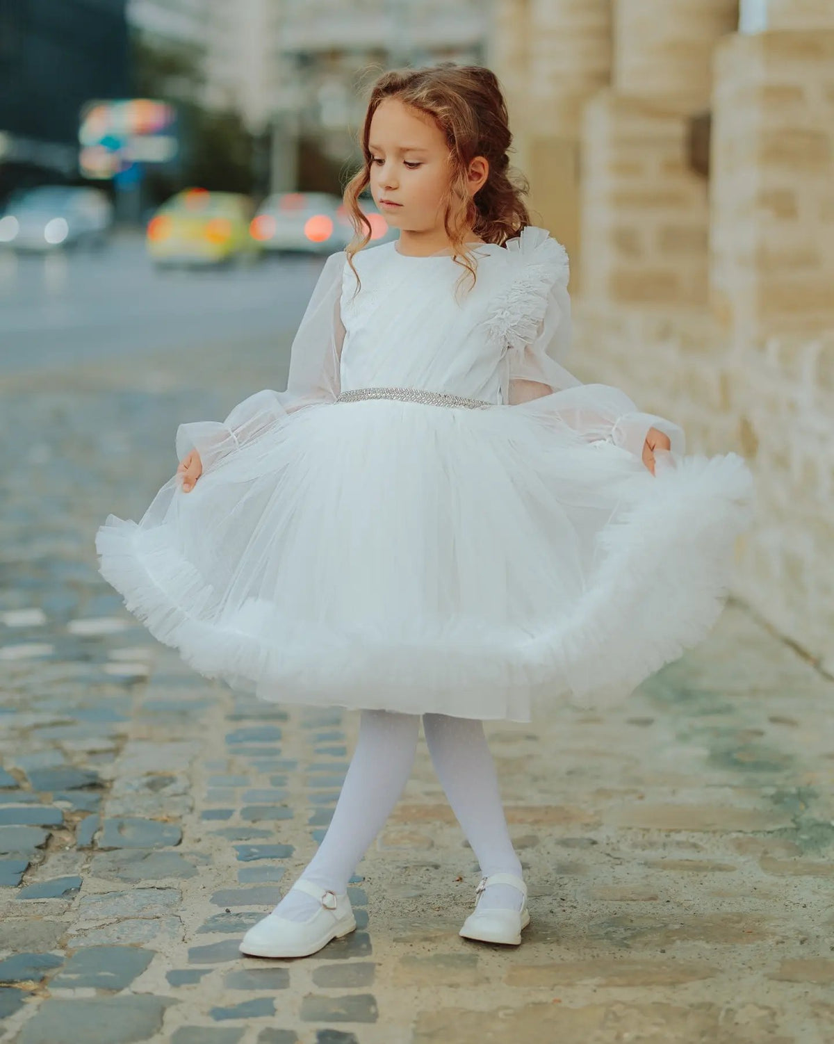 Rochița ocazie fete Shine White