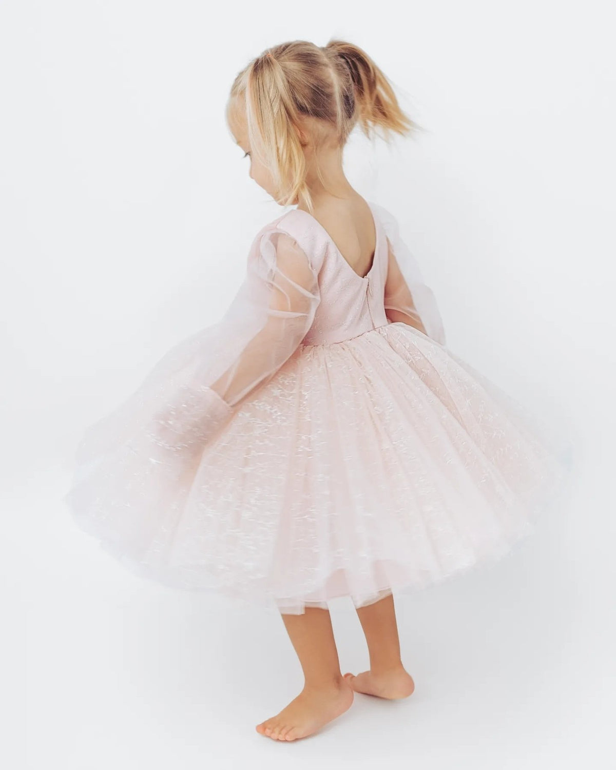 Rochița ocazie fete Janett Powder Pink