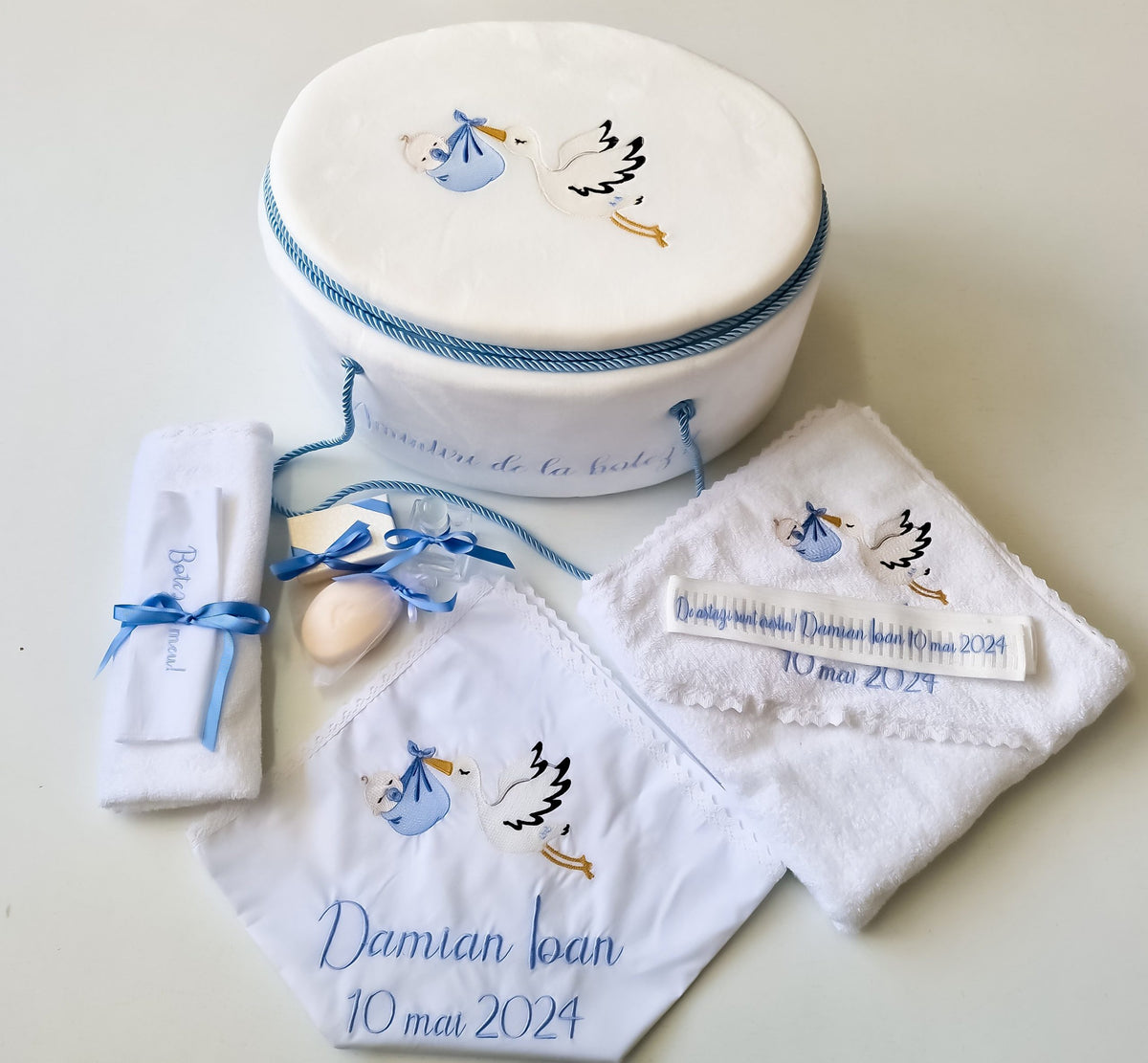Trusou Botez Stork with Baby Boy
