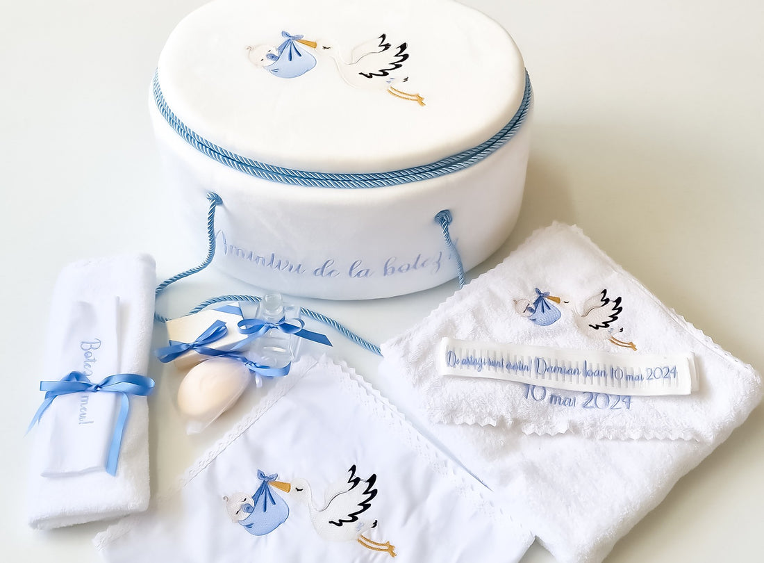 Trusou Botez Stork with Baby Boy