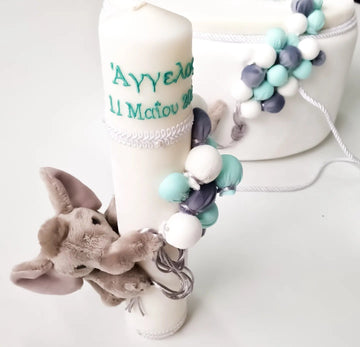 Lumanare Botez Elephant With Balloons 3D