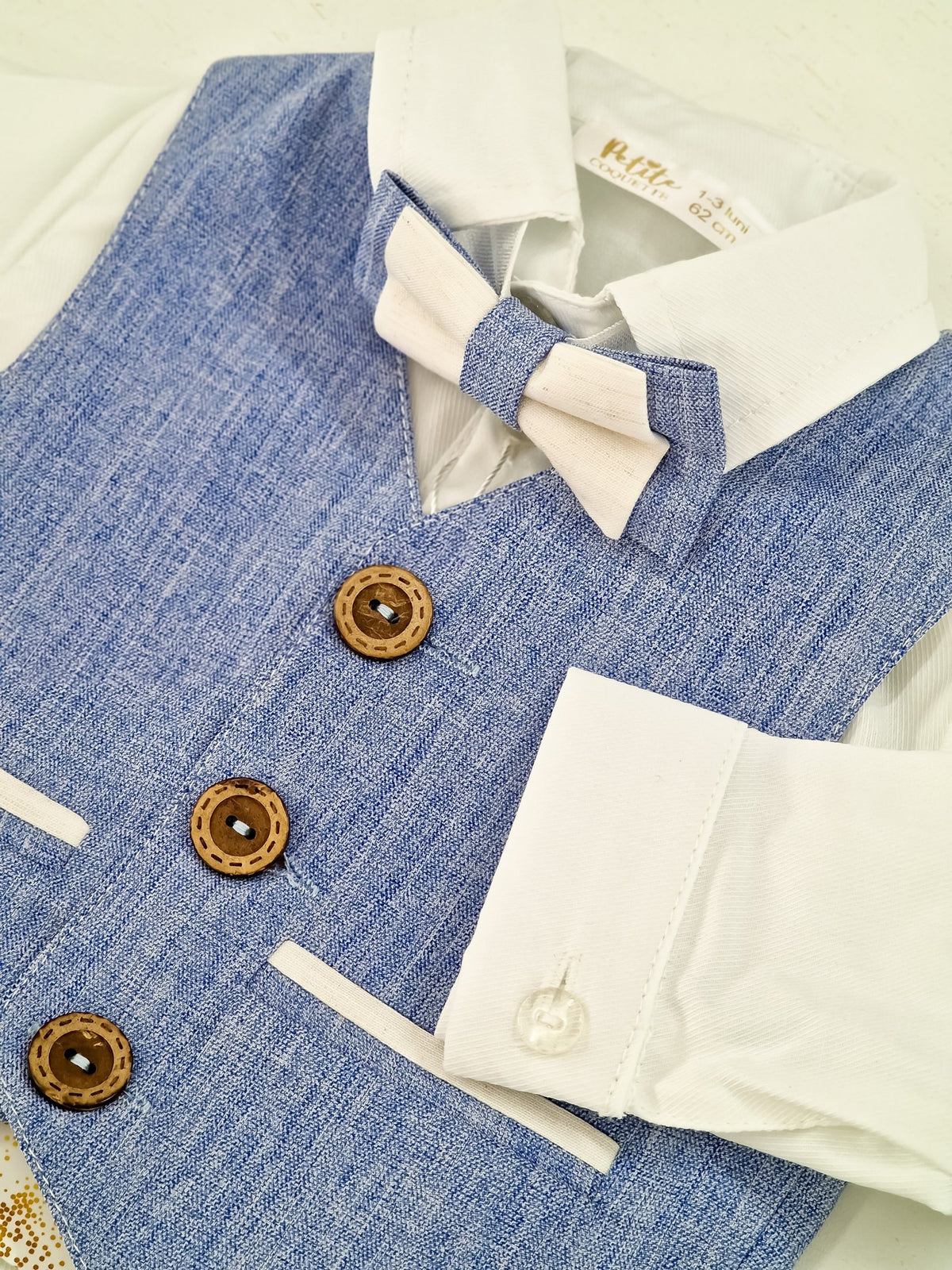 Costumaș botez pentru băieți Abel Navy