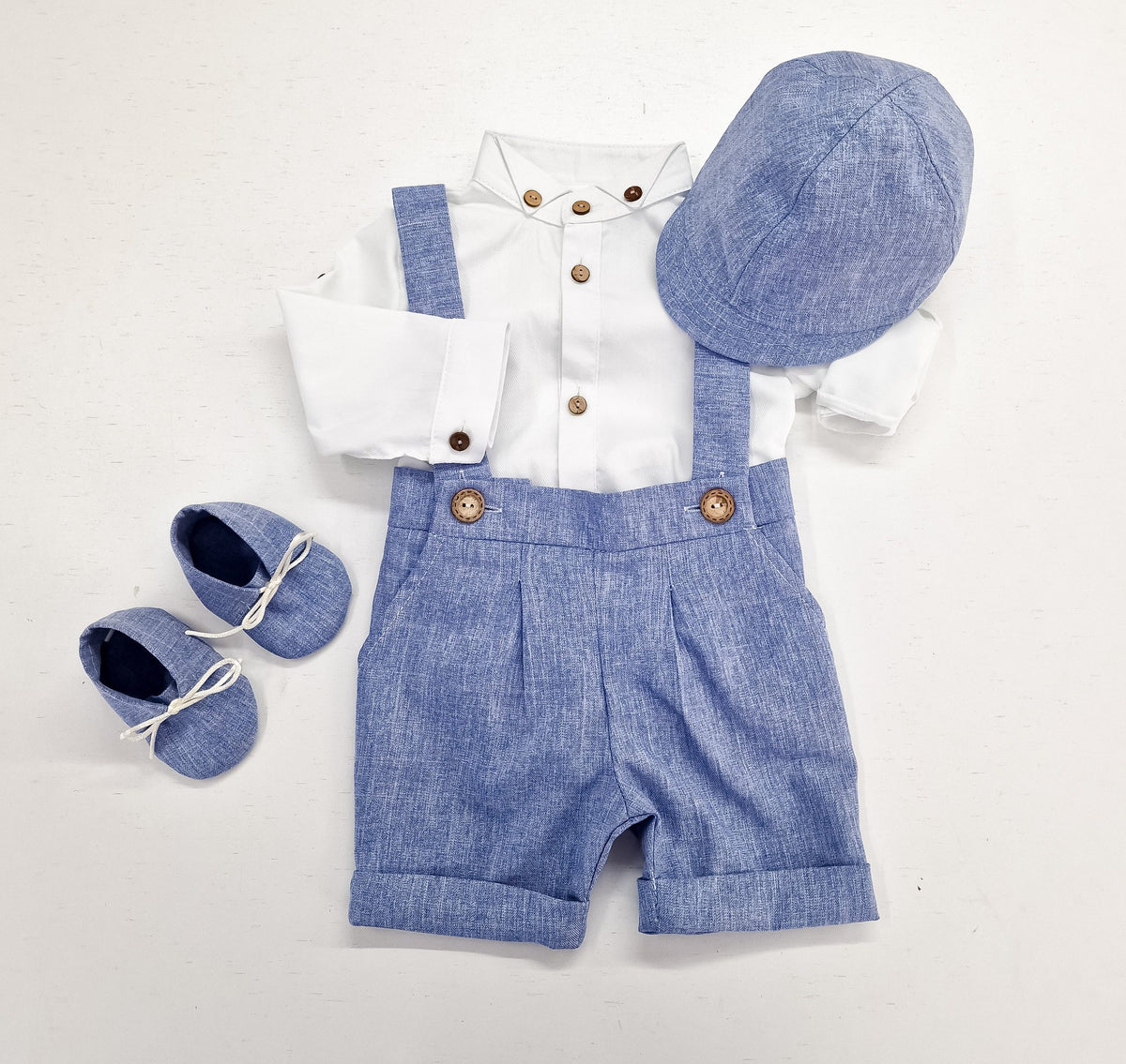 Costumaș botez pentru băieți Luca Two Colors Navy