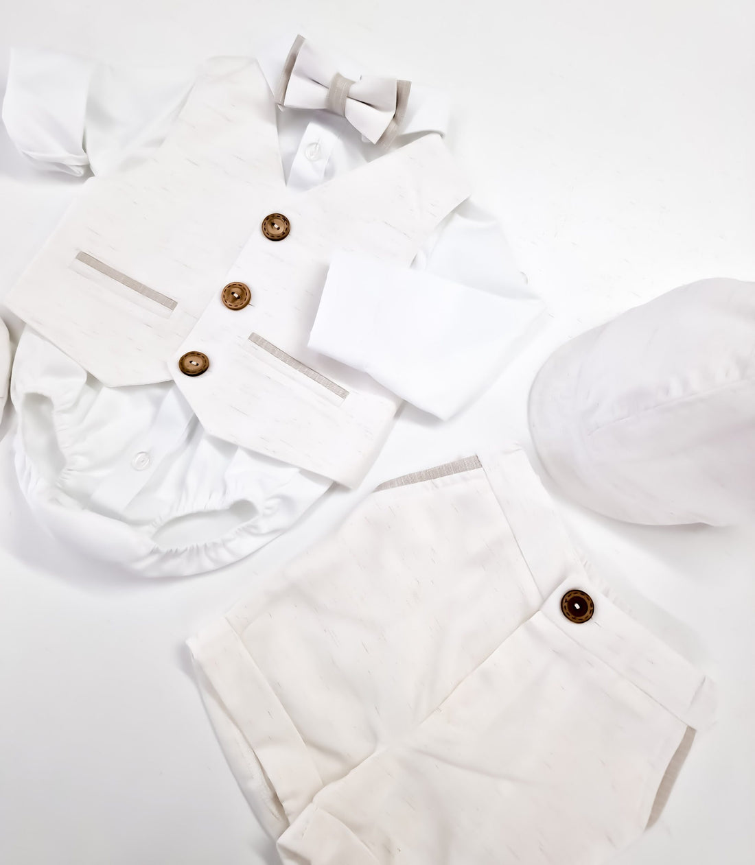 Costumaș botez pentru băieți Abel White