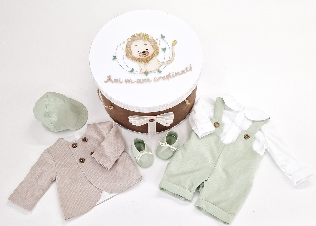 Costumaș botez pentru băieți Luca Two Colors