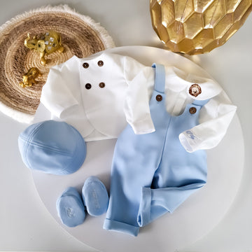 Costumaș botez pentru băieți LucaTwo Colors Lion