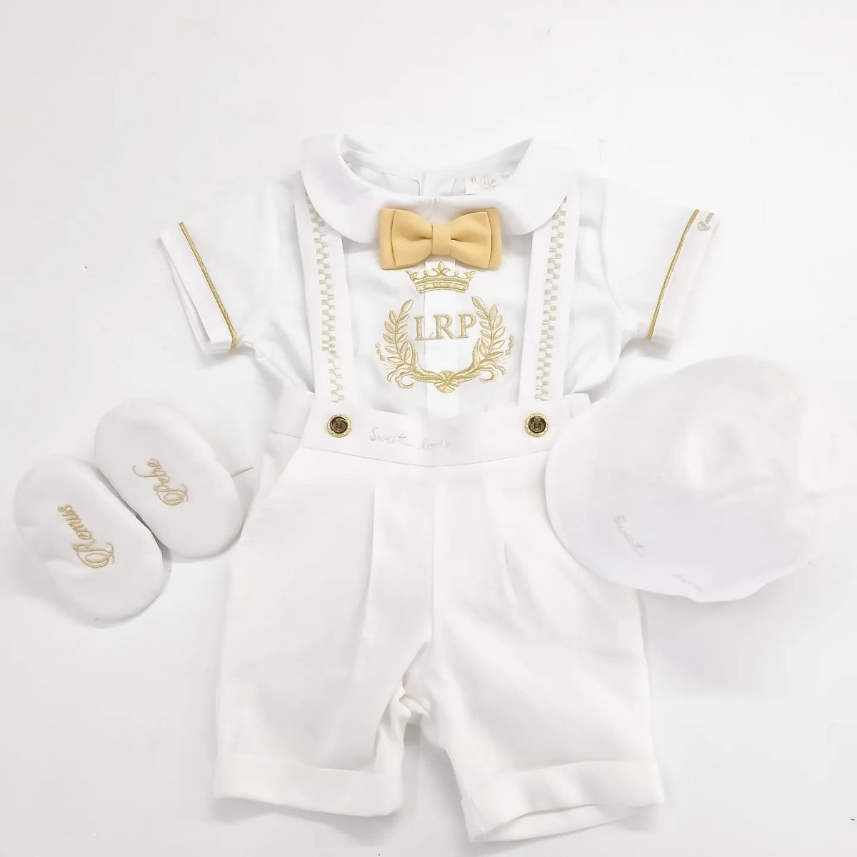 Costumaș botez pentru băieți Royal White