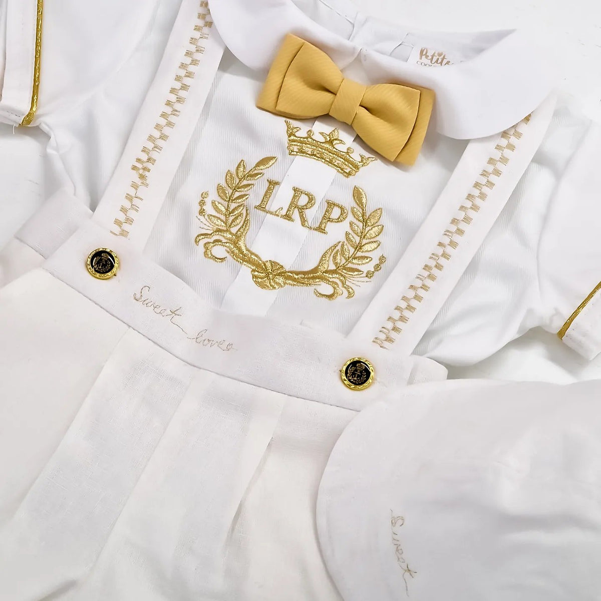 Costumaș botez pentru băieți Royal White