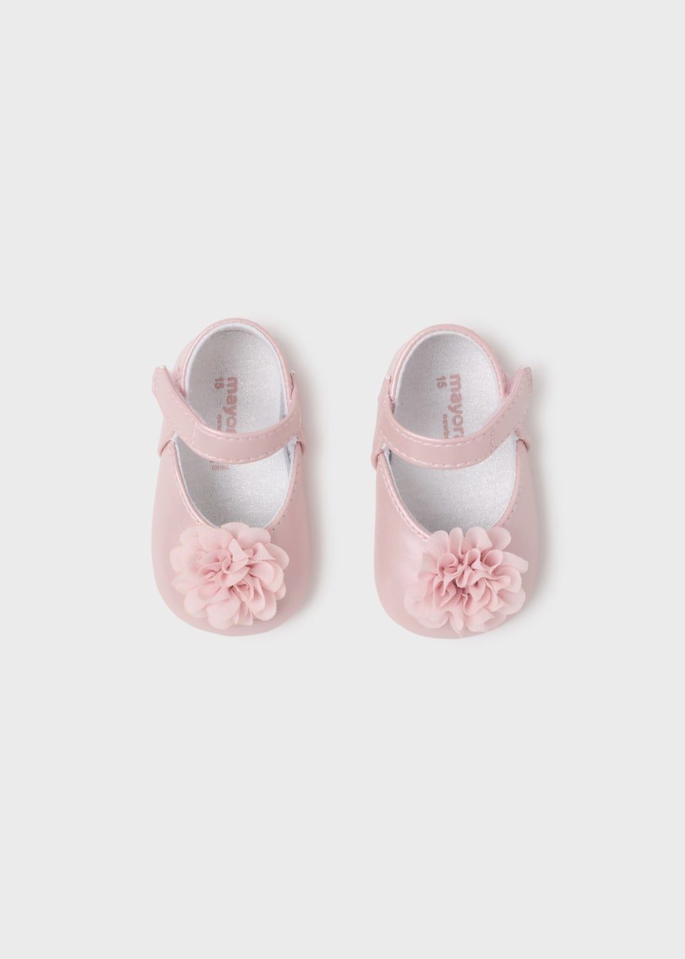 Pantofi botez fete cu floare Nude
