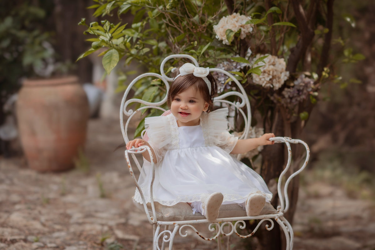 Rochiță ivoire botez Amelie