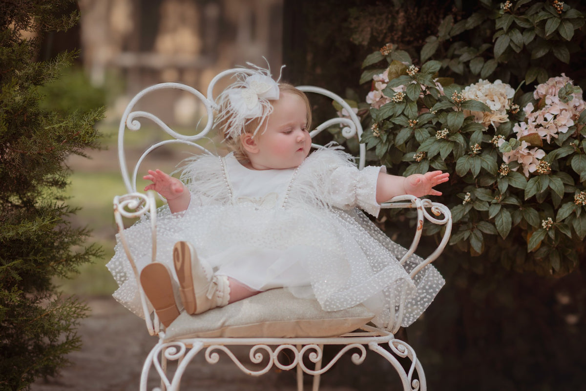 Rochiță botez Bianca Ivory