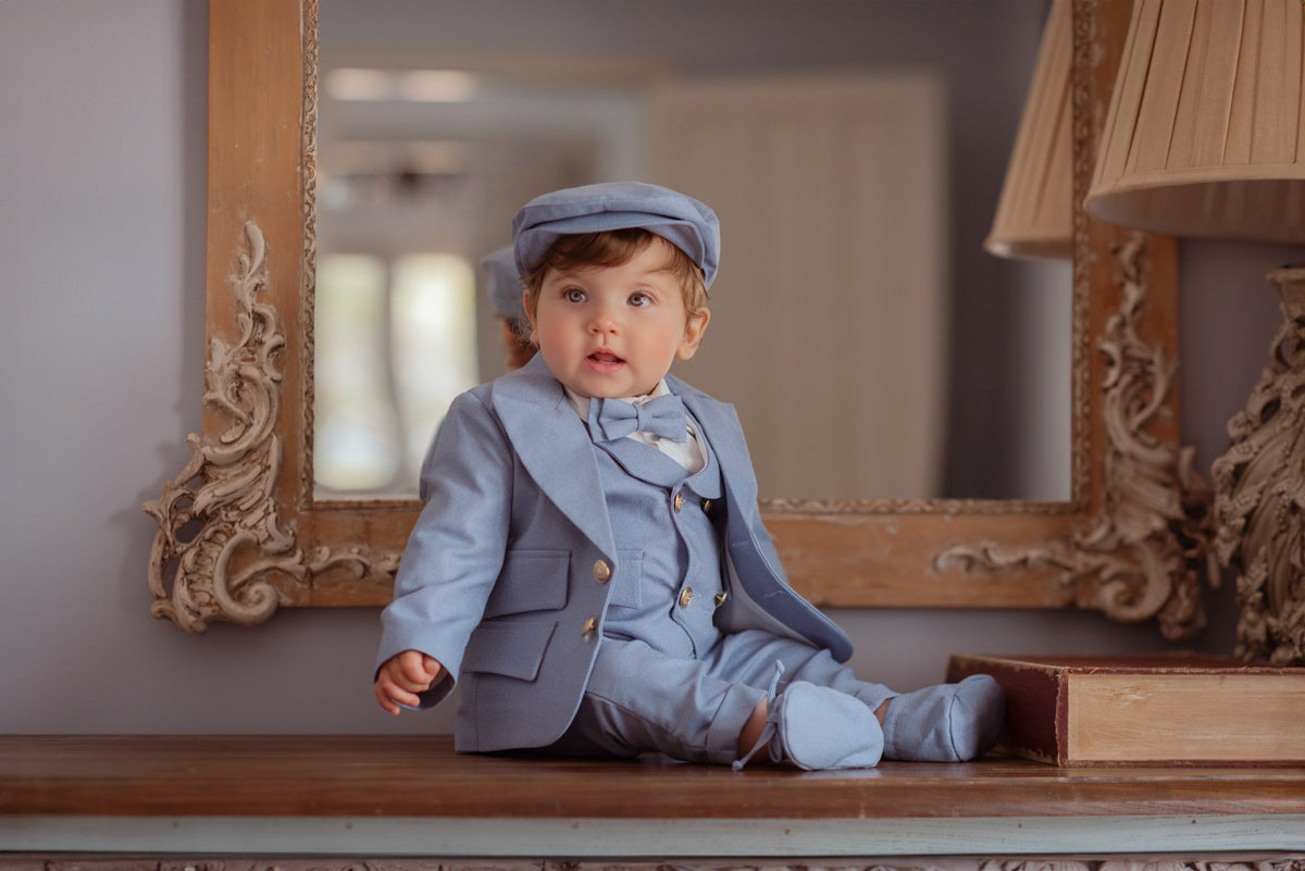 Costumaș botez pentru băieți Edward J.Blue