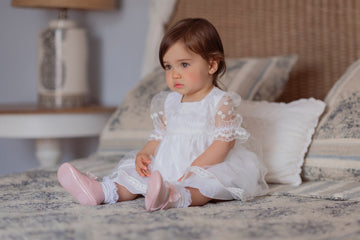 Rochiță alba botez Camille