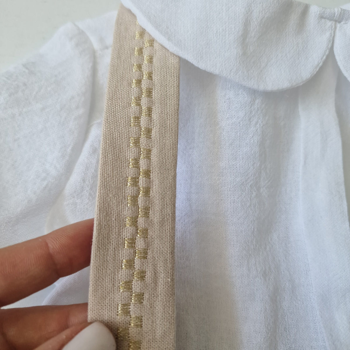 Costumaș botez pentru băieți Royal Beige
