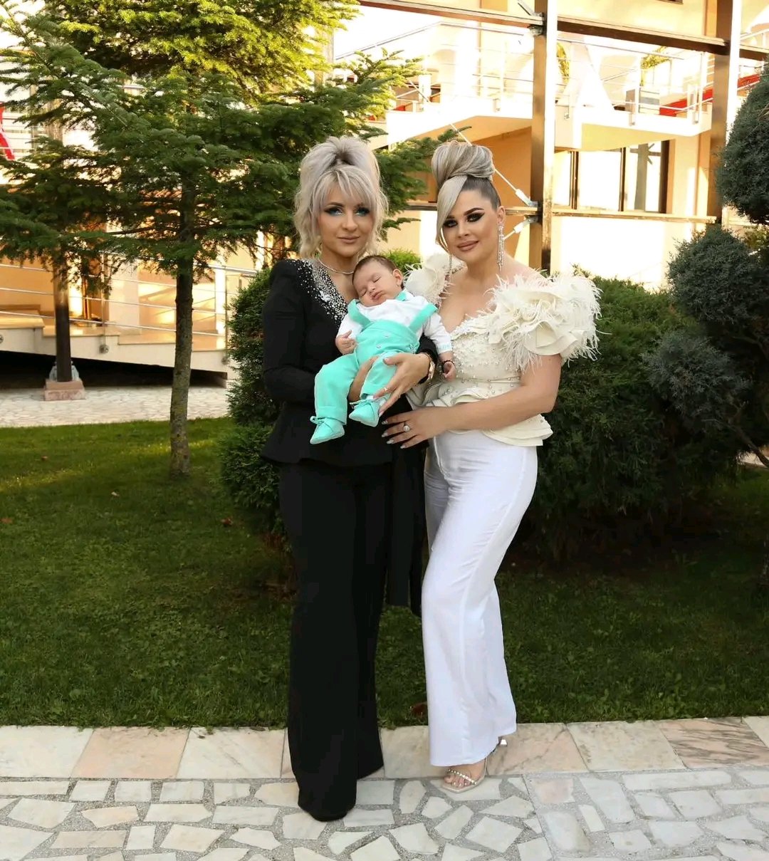 Costumaș botez pentru băieți Mateo Turquoise