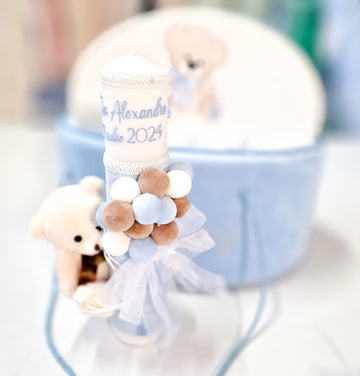 Lumanare Botez Teddy Bear With Balloons 3D Copy