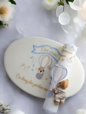 Lumanare Botez Bear Air Balloon