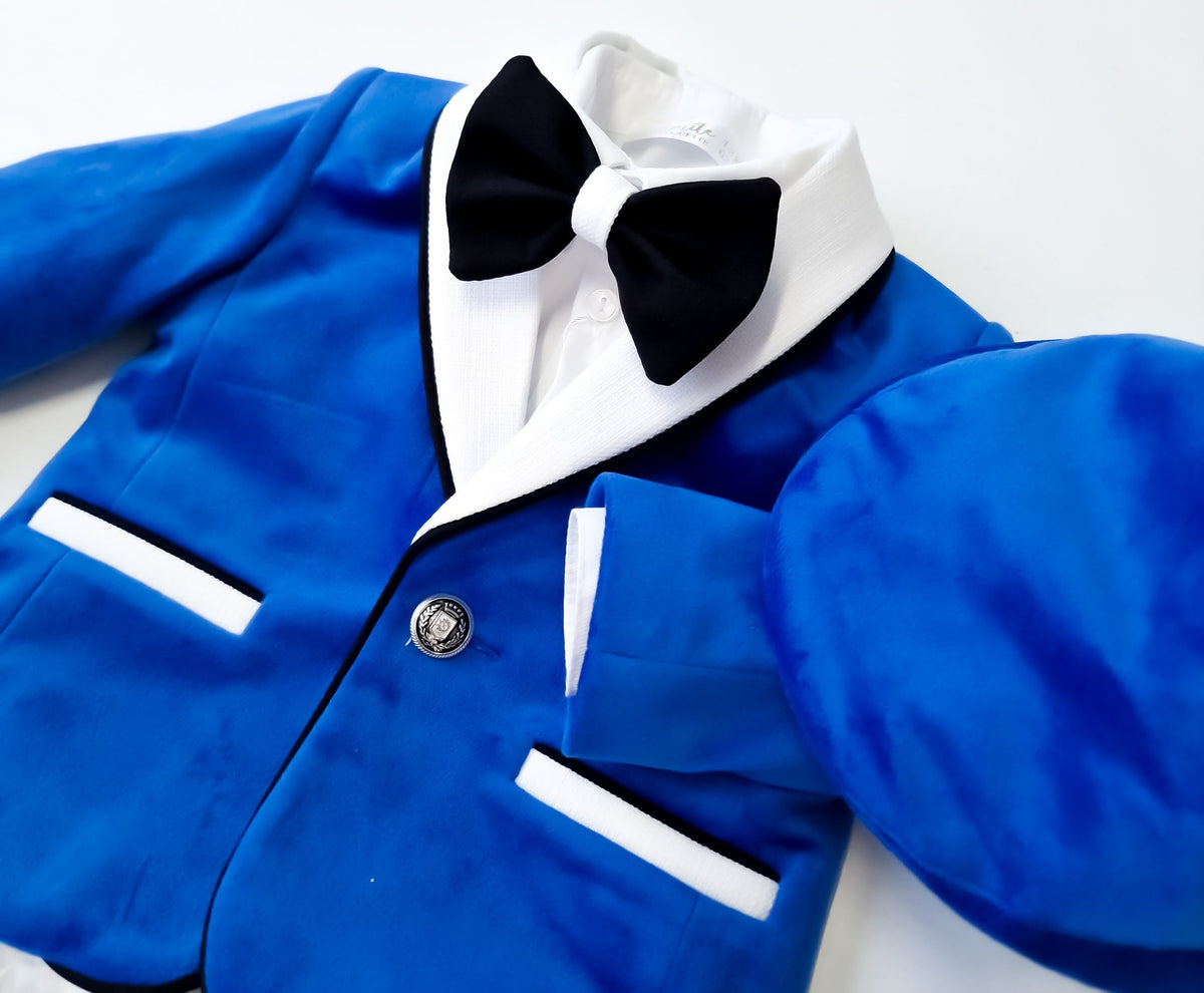 Costumaș botez pentru băieți Imperial Blue