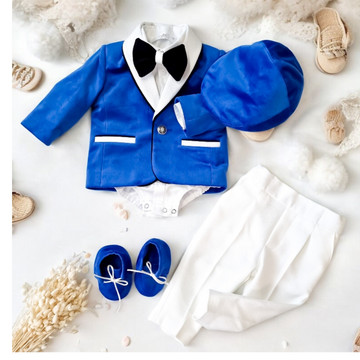 Costumaș botez pentru băieți Imperial Blue