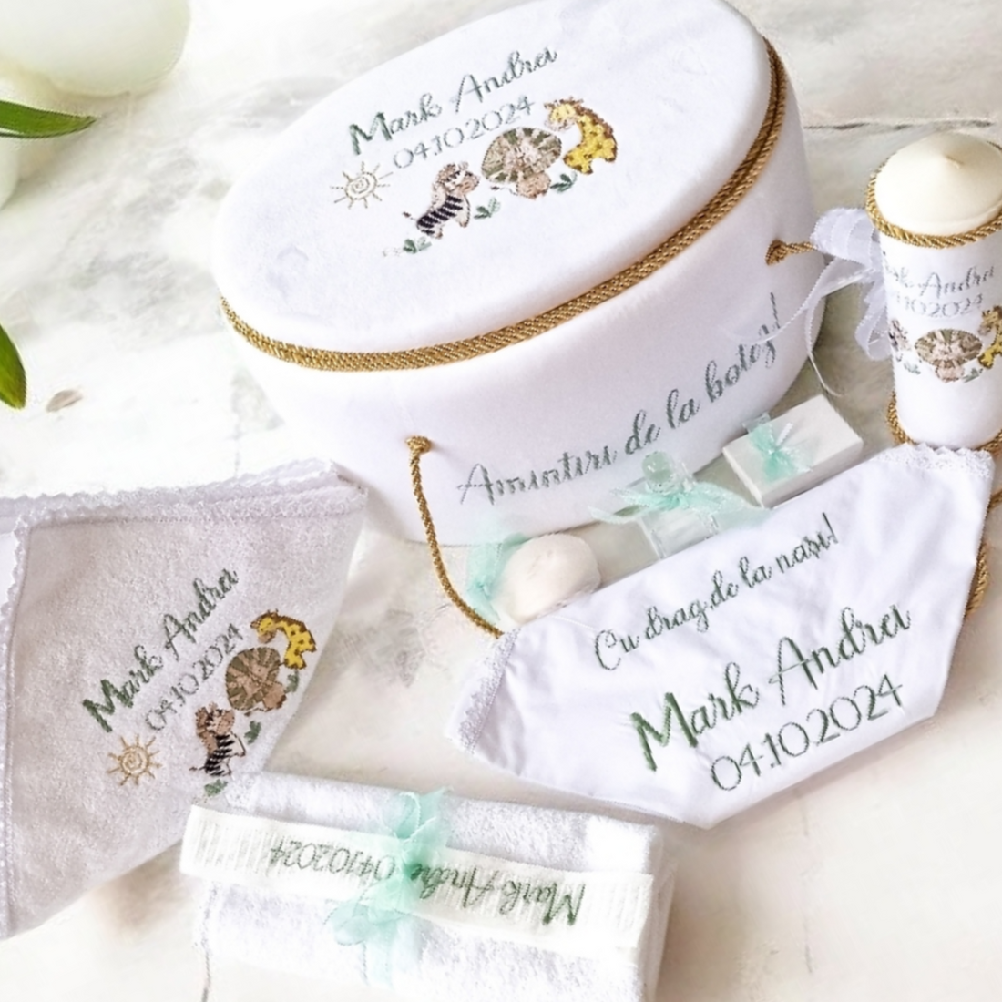 Lumânare Botez Personalizată Jungle