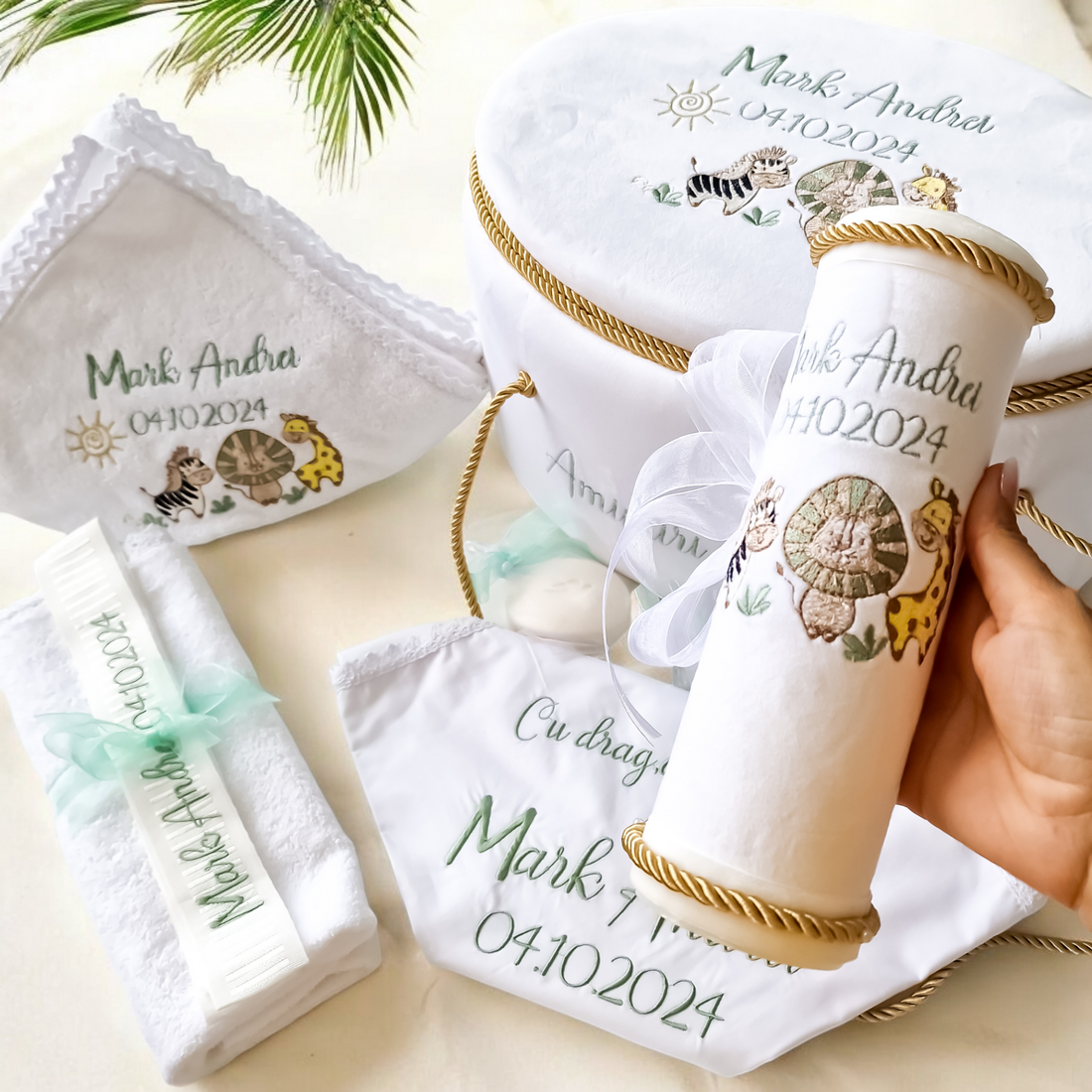 Lumânare Botez Personalizată Jungle