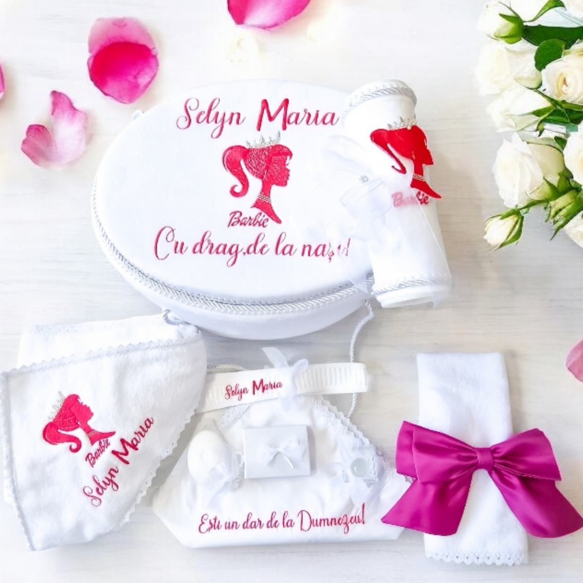 Lumânare Botez Fete Barbi Personalizată