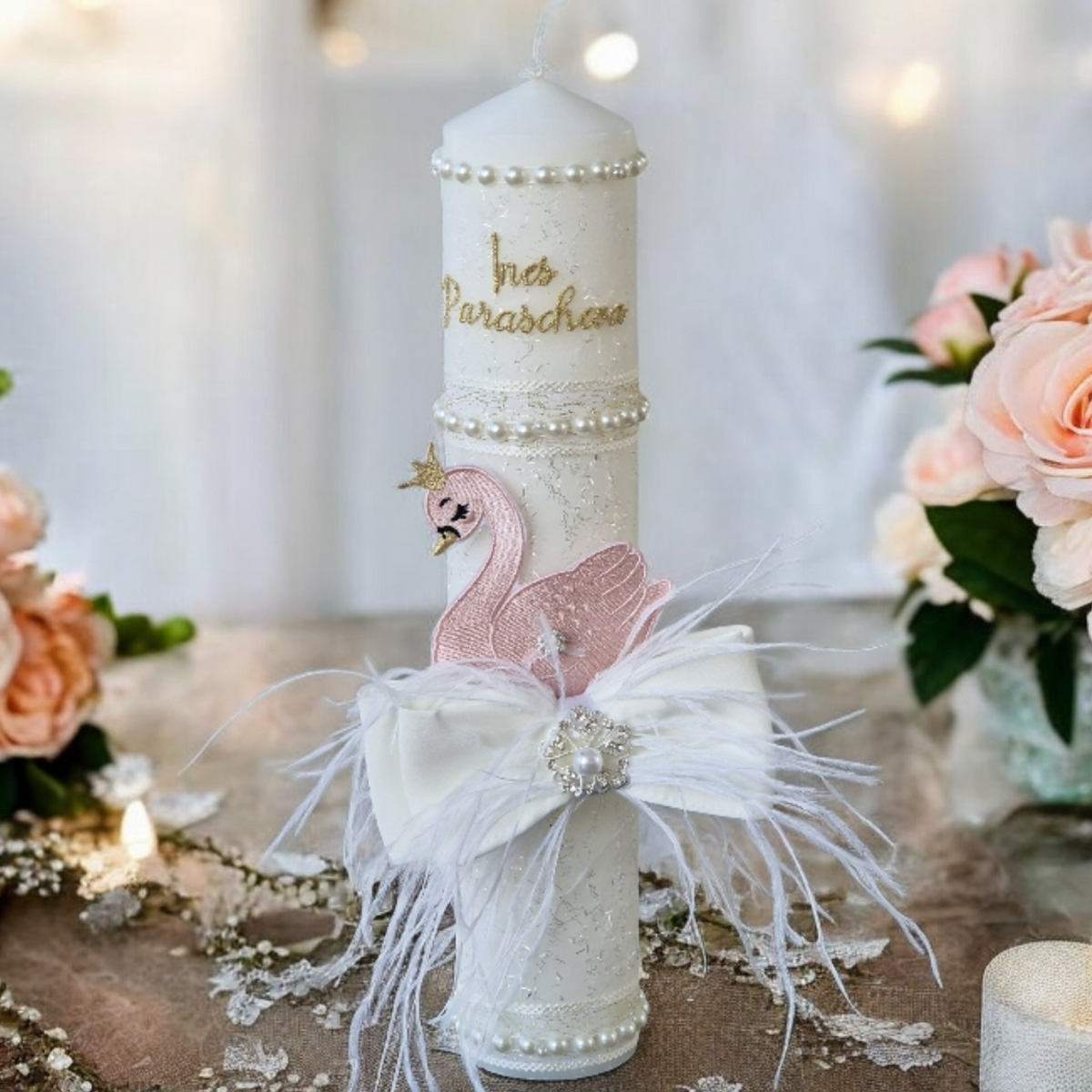 Lumanare Botez Sweet Swan