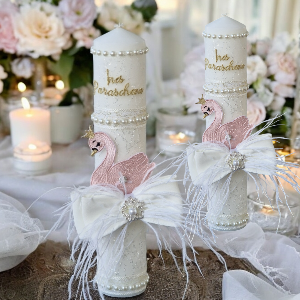 Lumanare Botez Sweet Swan