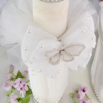 Lumanare Botez White Butterfly