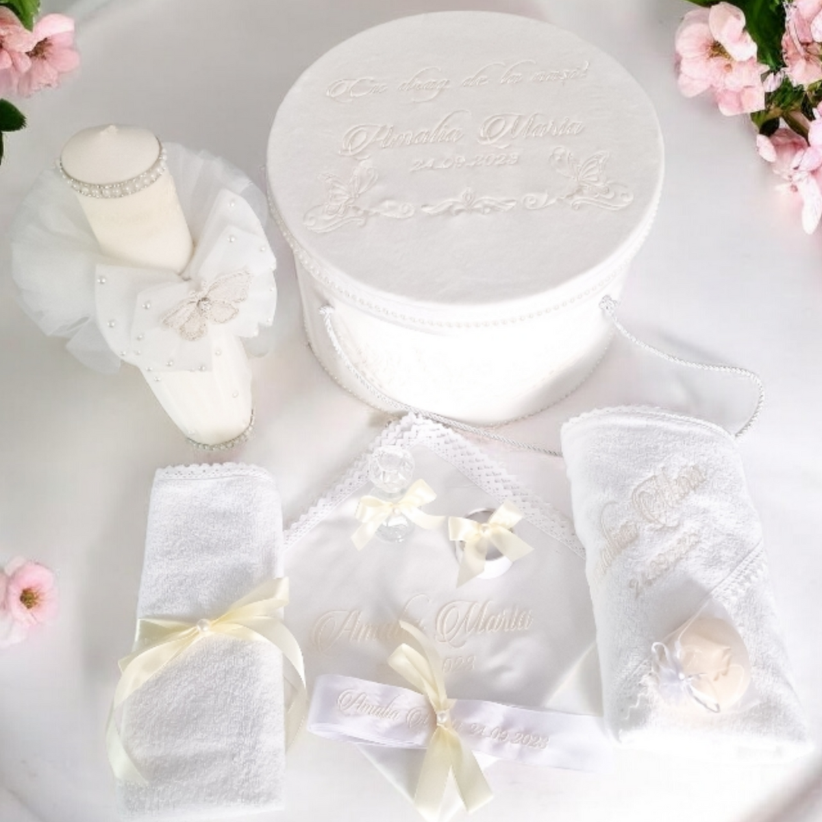 Lumanare Botez White Butterfly