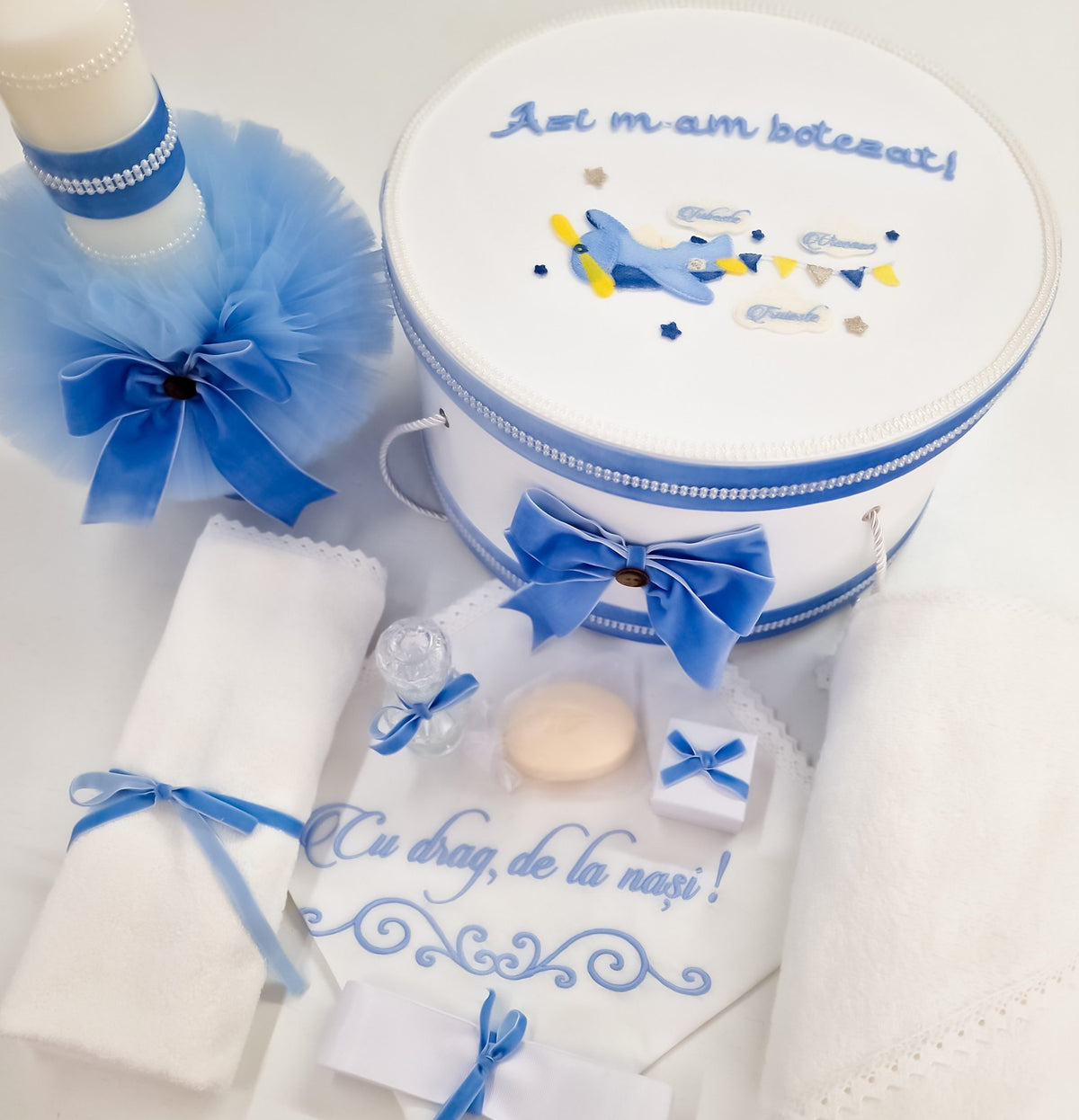 Trusou Botez Băieți Personalizat -Tematica Avion