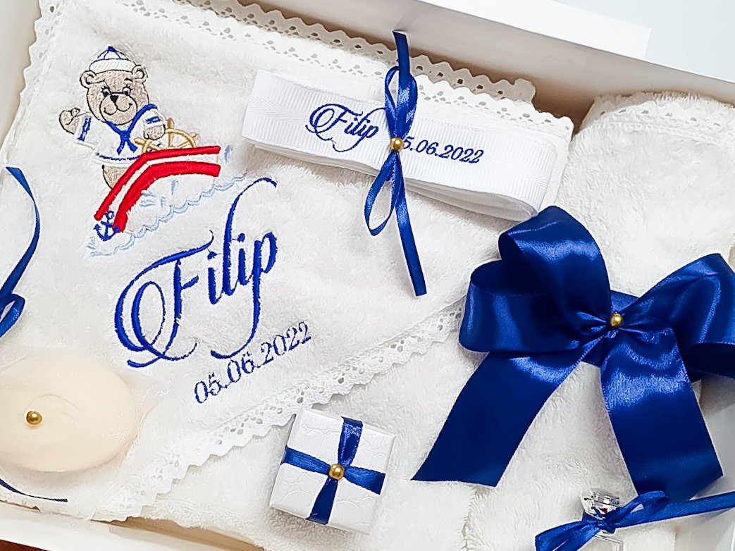 Trusou Botez  Personalizat Ursulețul Marinar