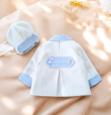 Paltonas botez pentru băieți Classical Blue