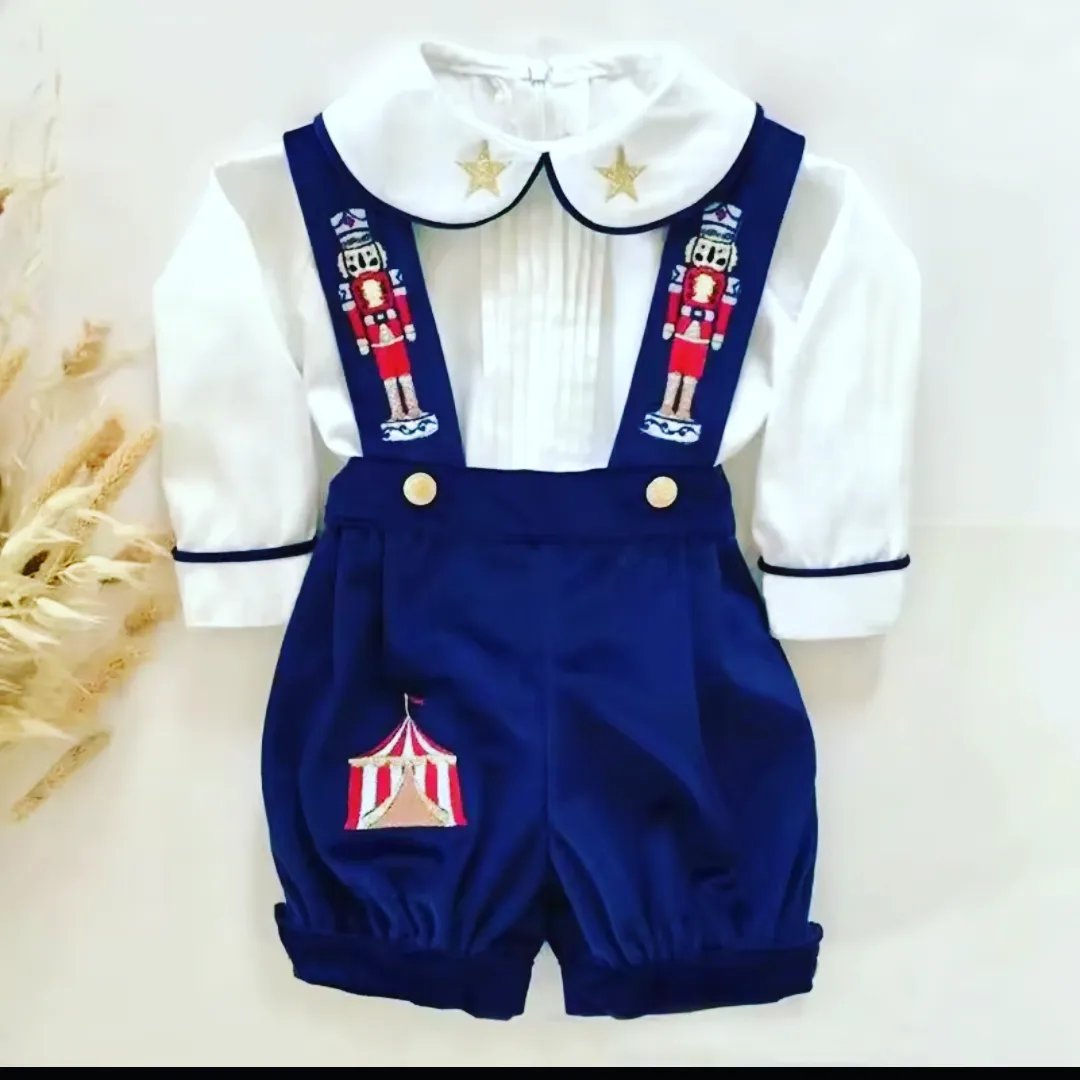 Costumaș festiv de Crăciun  pentru băieți Nutcracker Navi Velvet