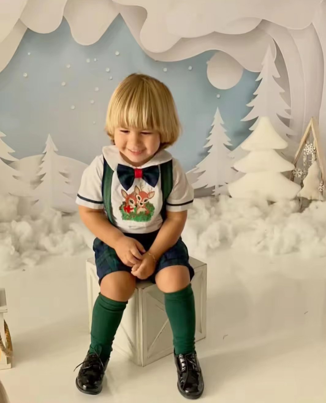 Costumaș festiv de Crăciun pentru băieți  Check -personalizat la alegere