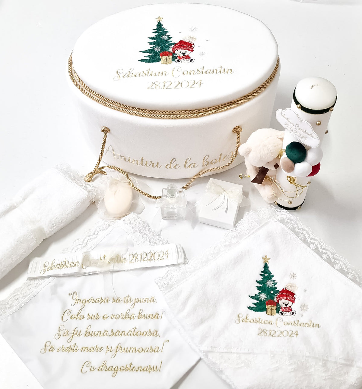 Trusou Botez Personalizat  Christmas Bear