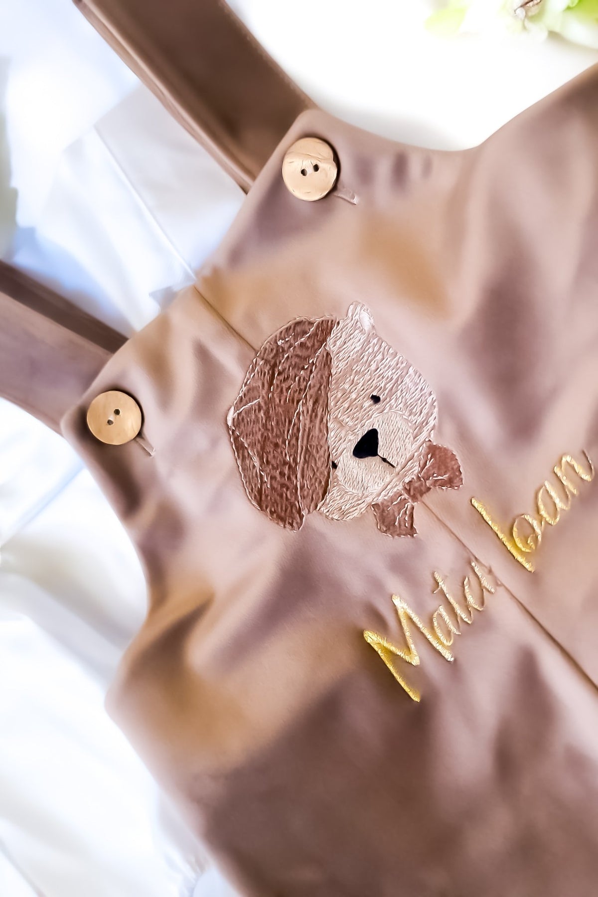 Costumaș botez pentru băieți Mirco Velvet Bear