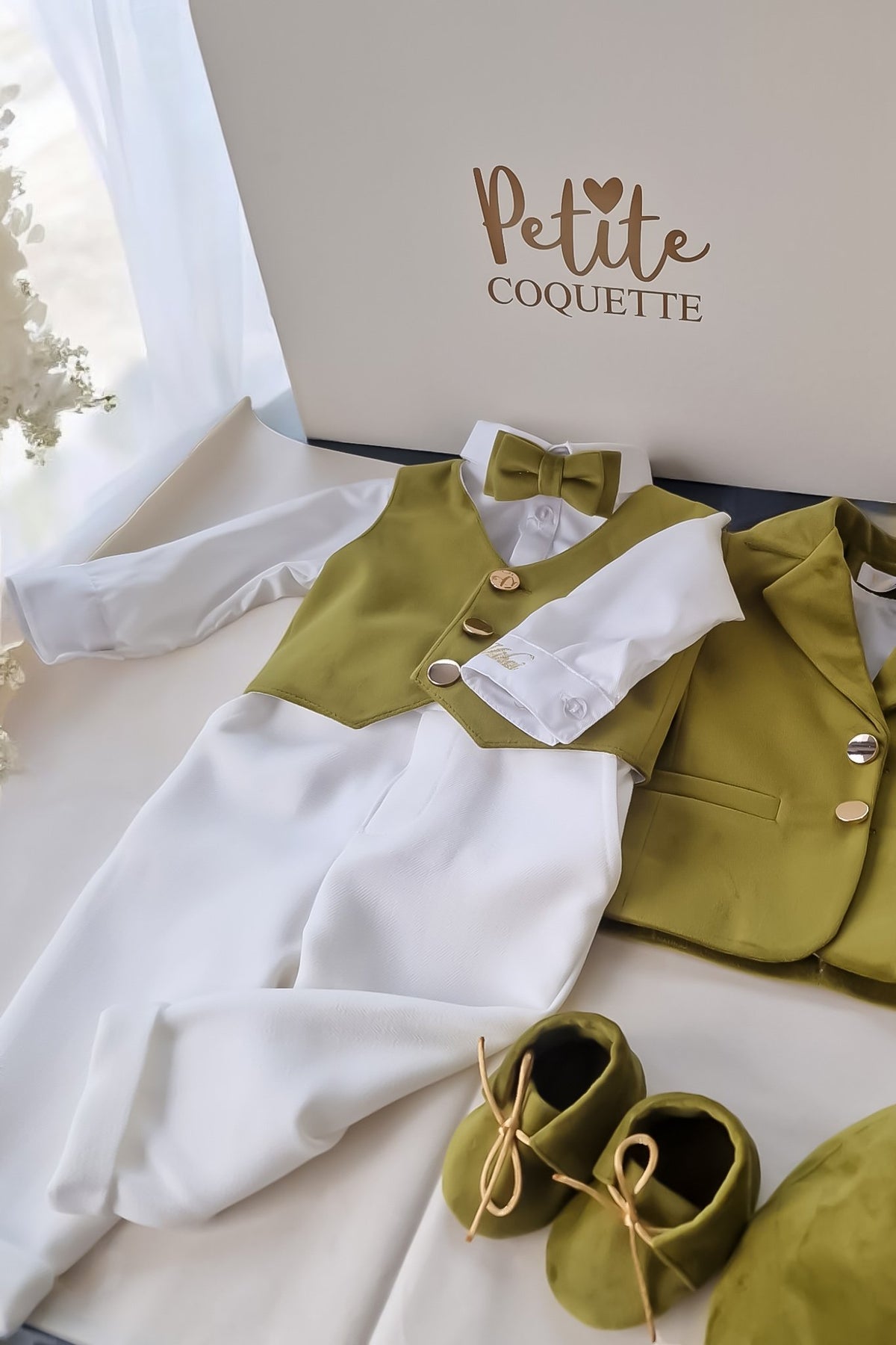 Costumaș botez pentru băieți Classical Mix Velvet