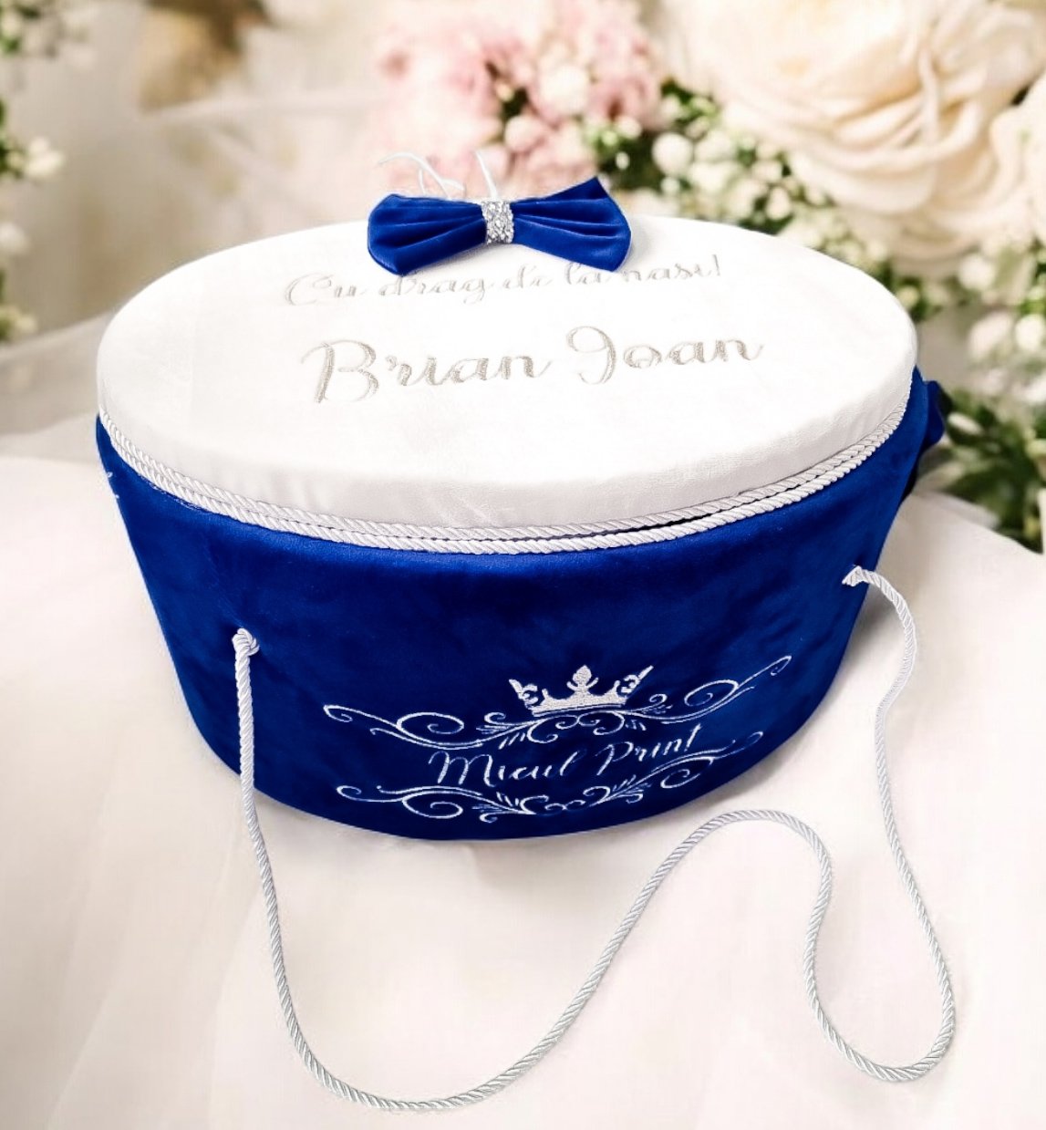 Set complet botez băieți Micul Prinț- Costum botez + Trusou + Lumanare