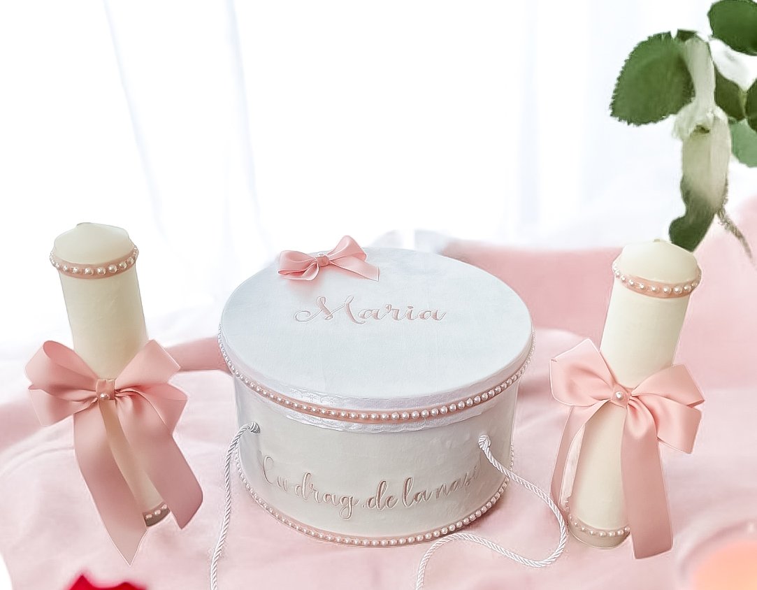 Lumânare Botez Fetițe Sweet Bow