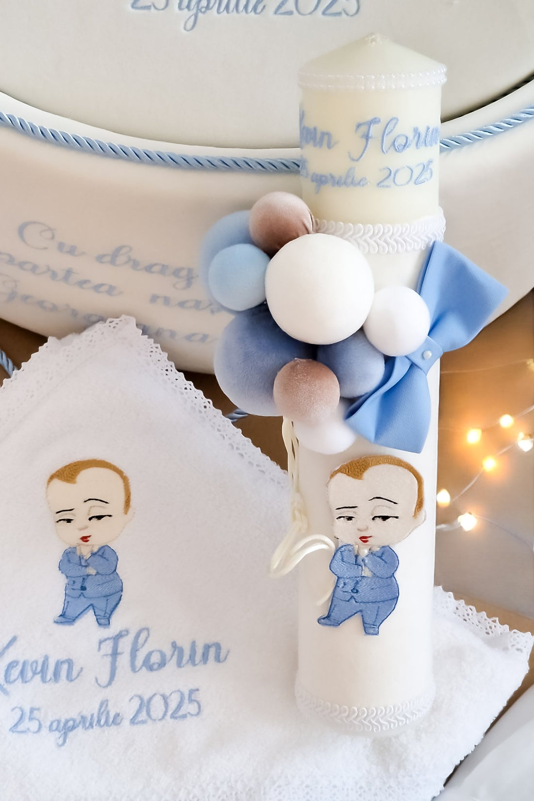 Lumanare Botez Baby Boss With Balloons 3D