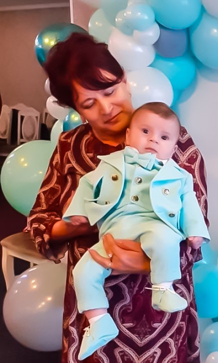Costumaș botez pentru băieți Mateo Turquoise