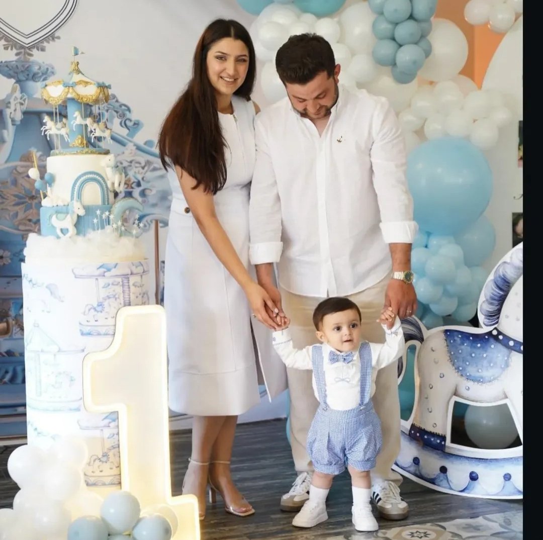 Costumaș botez pentru băieți Nandy Blue Cotton